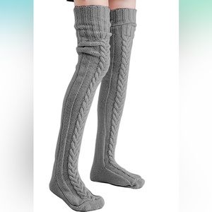 🆕 Cable Knit Over The Knee Thigh High Socks